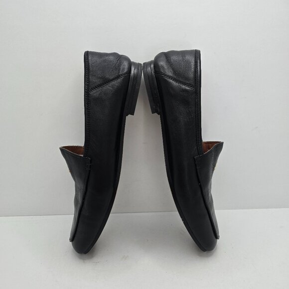 Coach | black leather slip-on preppy pointed toe loafers shoes | WMS 8 - Picture 9 of 10